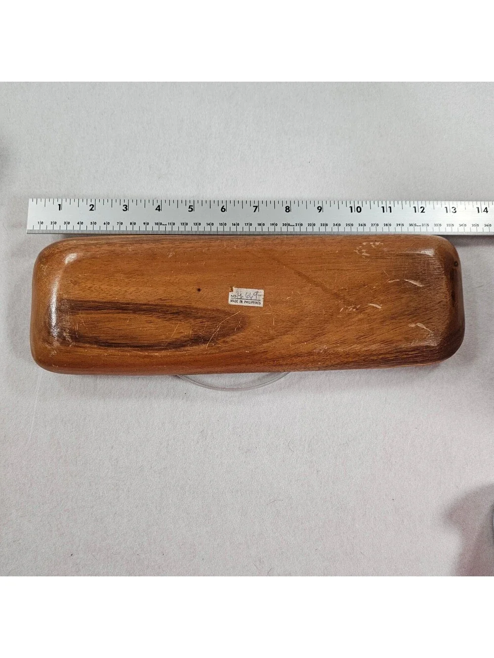 Vintage Wood Serving Tray Set 3 Bowls Philippines Mahogany Condiment Snack